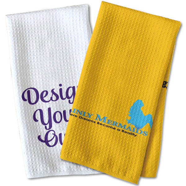 Custom Design - Waffle Weave Towels - Two Print Styles