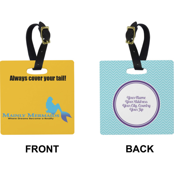 Custom Design - Square Luggage Tag (Front + Back)