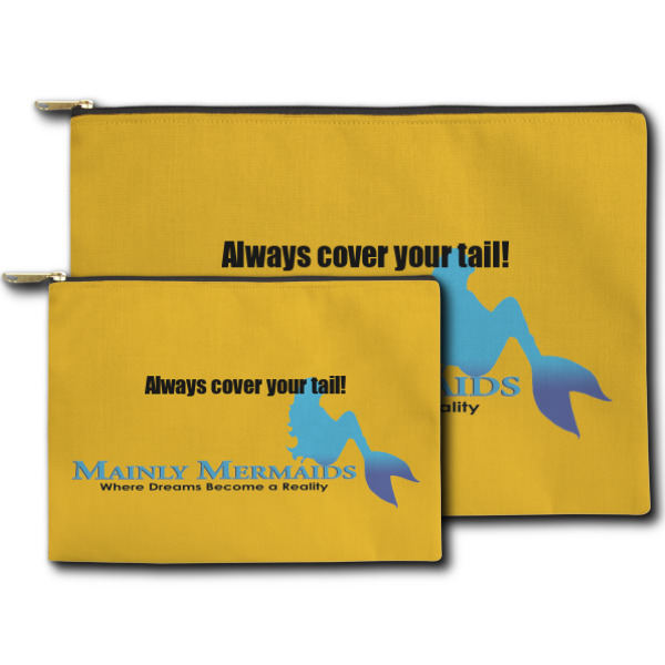 Custom Design - Zippered Pouches - Size Comparison