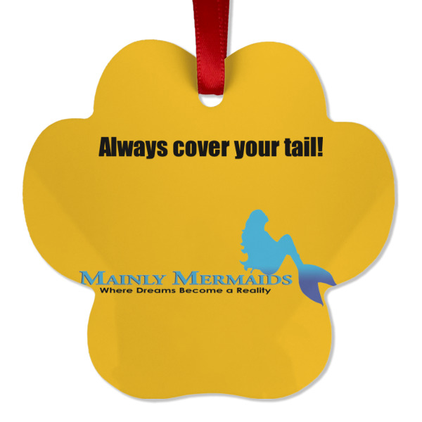 Custom Design - Metal Paw Ornament - Front