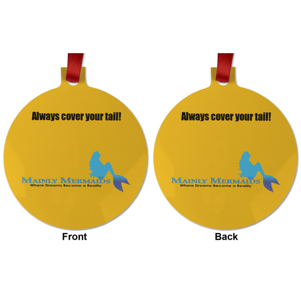 Custom Design - Metal Ball Ornament - Front and Back