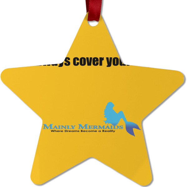 Custom Design - Metal Star Ornament - Front