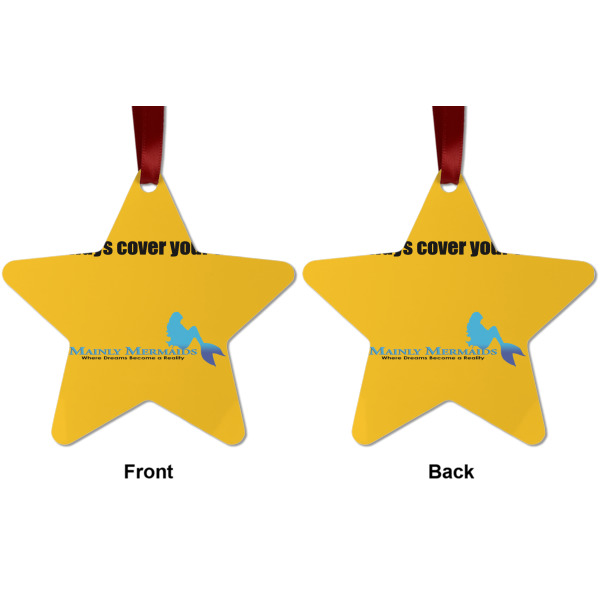 Custom Design - Metal Star Ornament - Front and Back