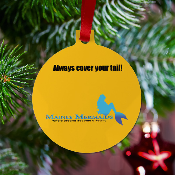 Custom Design - Metal Ball Ornament - Lifestyle