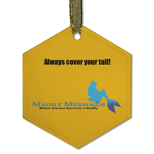 Custom Design - Frosted Glass Ornament - Hexagon