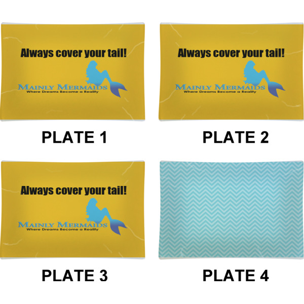 Custom Design - Set of Rectangular Appetizer / Dessert Plates (Approval)