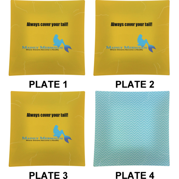 Custom Design - Set of Square Dinner Plates (Approval)