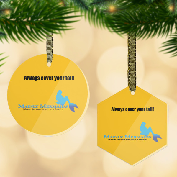 Custom Design Your Own Flat Glass Ornament
