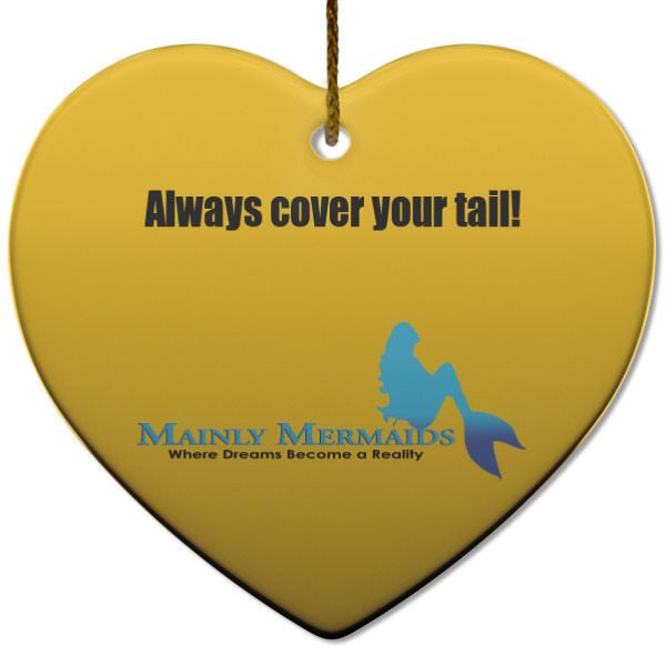 Custom Design - Ceramic Flat Ornament - Heart (Front)