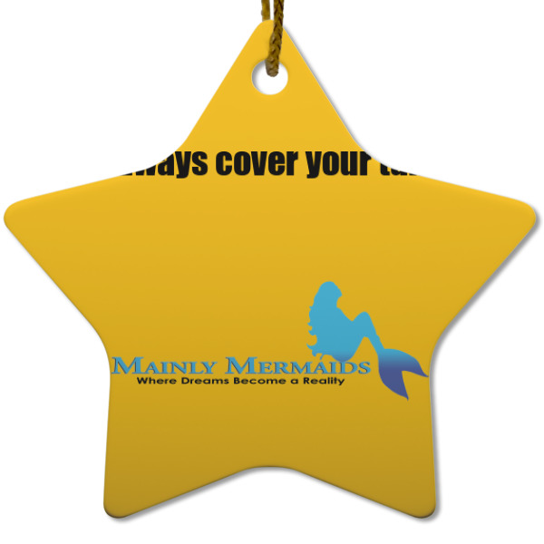 Custom Design - Ceramic Flat Ornament - Star (Front)