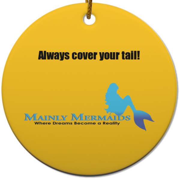 Custom Design - Ceramic Flat Ornament - Circle (Front)