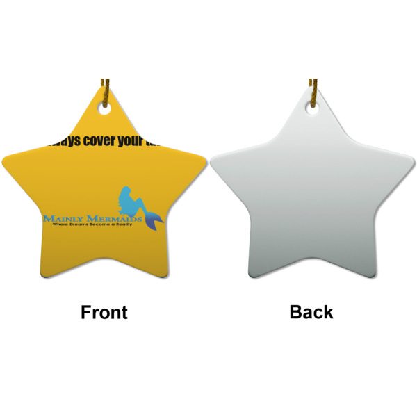 Custom Design - Ceramic Flat Ornament - Star Front & Back (APPROVAL)
