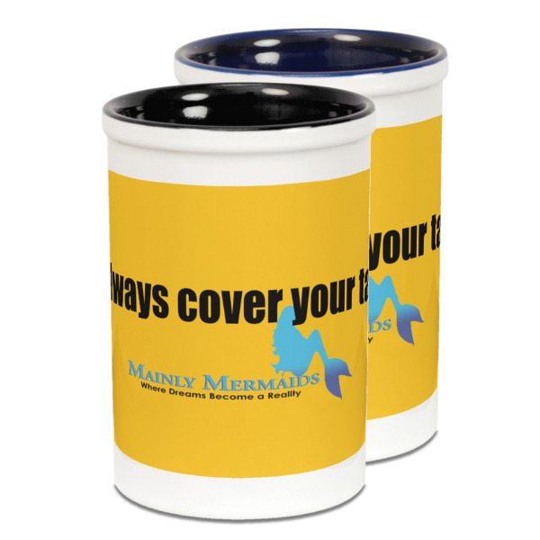 Custom Design Your Own Ceramic Pencil Holder - Large