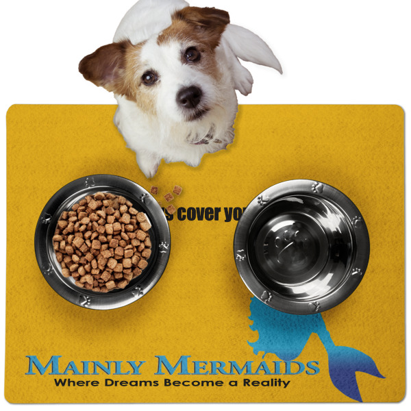 Custom Design - Dog Food Mat - Medium LIFESTYLE
