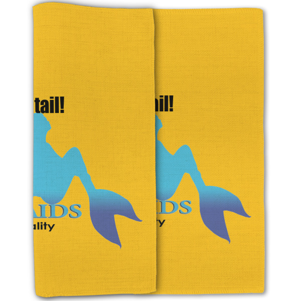 Custom Design - Linen Placemat - Double Sided - Folded Half