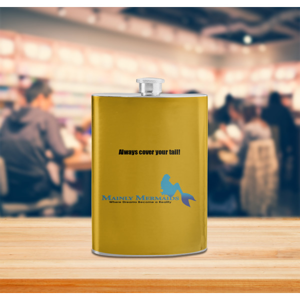 Custom Design - Stainless Steel Flask - LIFESTYLE 2