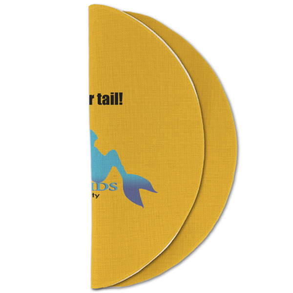 Custom Design - Round Linen Placemats - HALF FOLDED (double sided)