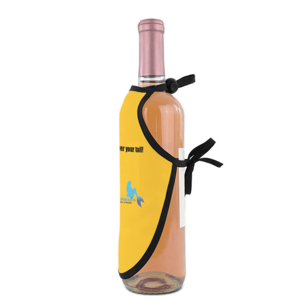 Custom Design - Wine Bottle Apron - DETAIL WITH CLIP ON NECK