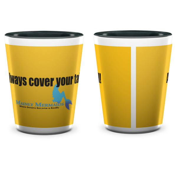 Custom Design - Ceramic Shot Glass - Two Tone - Front & Back
