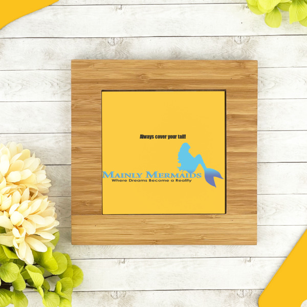 Custom Design - Bamboo Trivet with 6" Tile - LIFESTYLE