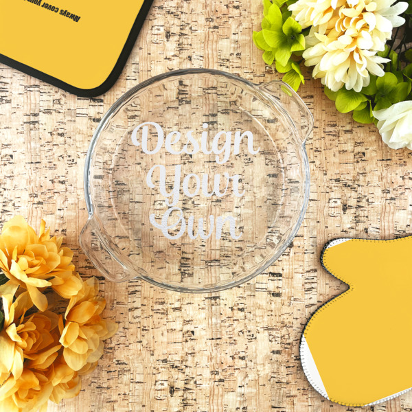 Custom Design - Glass Pie Dish - LIFESTYLE