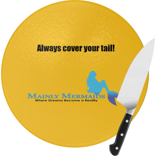 Custom Design Your Own Round Glass Cutting Board - Small