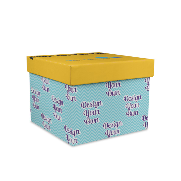 Custom Design Your Own Gift Box with Lid - Canvas Wrapped - Medium