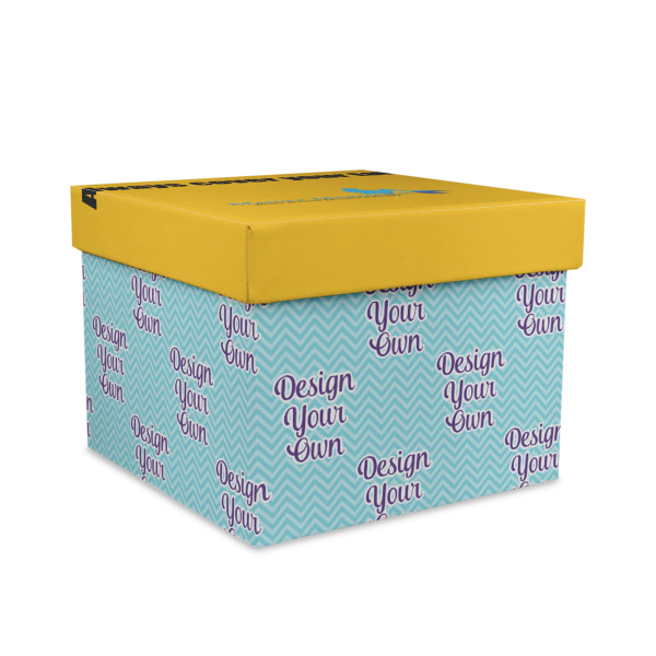 Custom Design Your Own Gift Box with Lid - Canvas Wrapped - Large