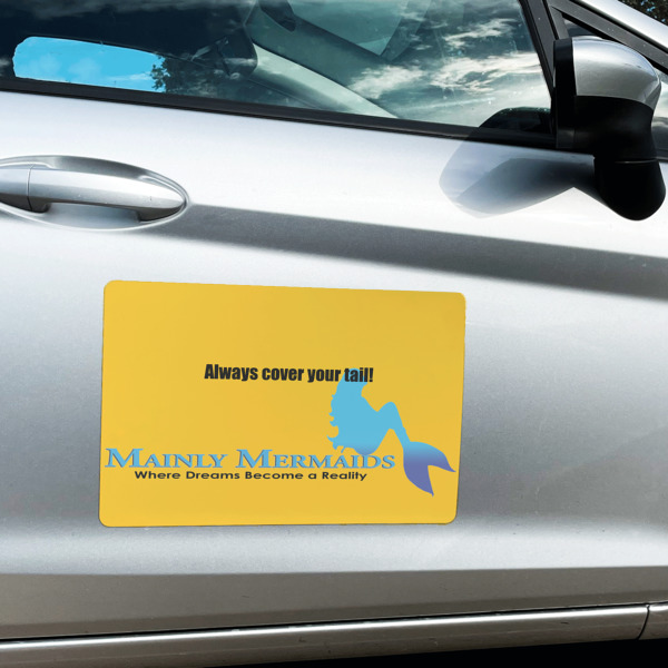 Custom Design - Large Rectangle Car Magnets- In Context