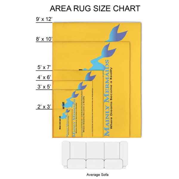 Custom Design - 2'x3' Indoor Area Rugs - Size Chart