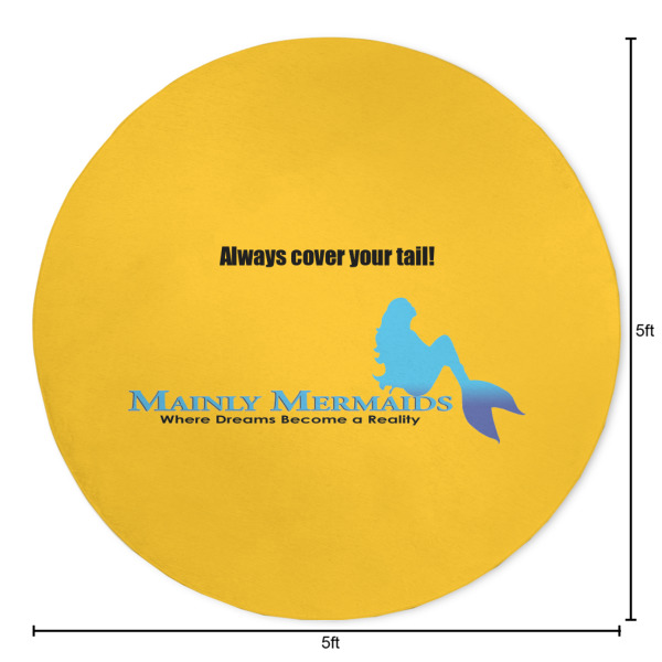 Custom Design - Round 5ft Indoor Rug - Dimensions