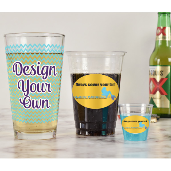 Custom Design - Pint Glass - Full Fill w Transparency - In Context