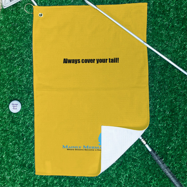 Custom Design - Waffle Weave Golf Towel - In Context