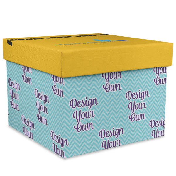 Custom Design Your Own Gift Box with Lid - Canvas Wrapped - XX-Large