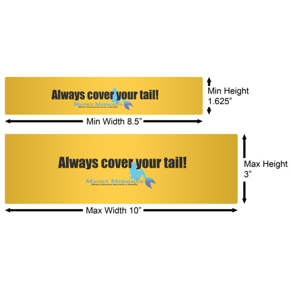 Custom Design - Water Bottle Labels w/ Dimensions