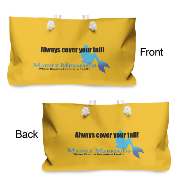 Custom Design - Large Rope Tote - From & Back View