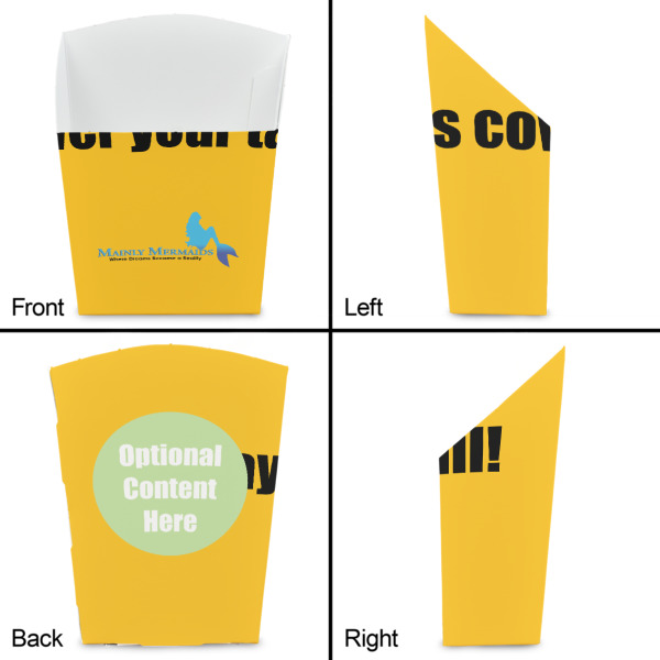 Custom Design - French Fry Favor Box - Front & Back View