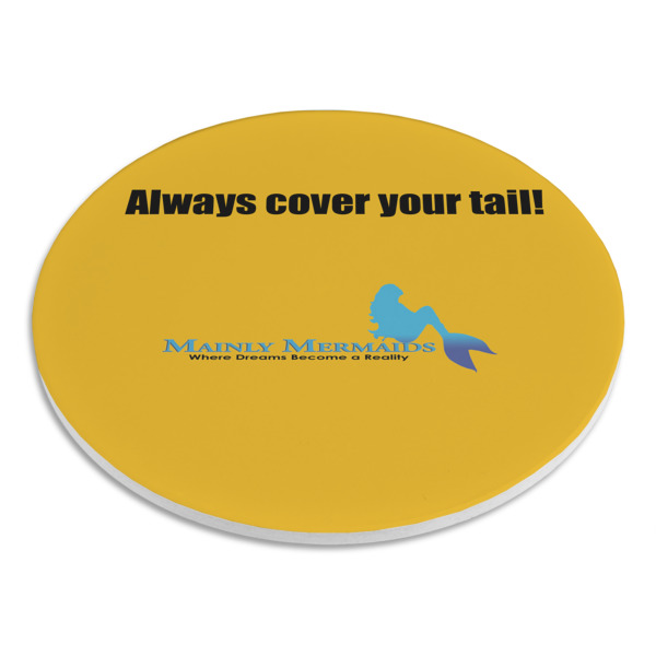 Custom Design - Round Stone Trivet - Angle View