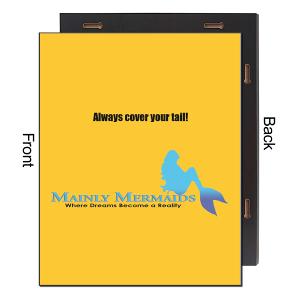 Custom Design - 16x20 Wood Print - Front & Back View