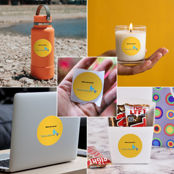 Custom Design - Multipurpose Round Labels - In Context