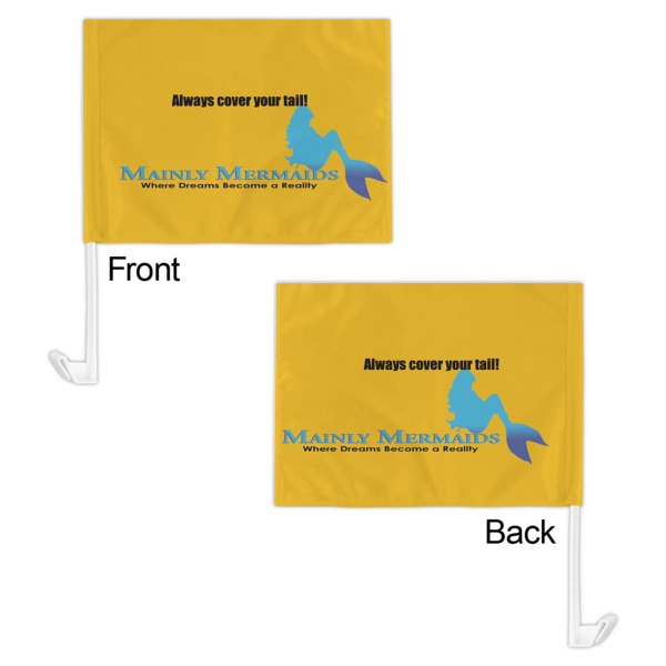 Custom Design - Car Flag - 11" x 8" - Front & Back View