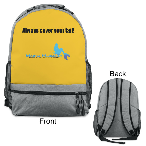 Custom Design - Large Backpack - Gray - Front & Back View