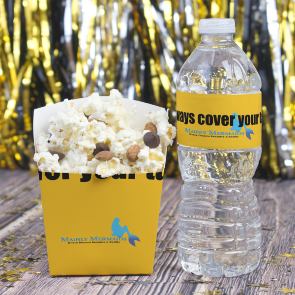 Custom Design - Water Bottle Label - w/ Favor Box