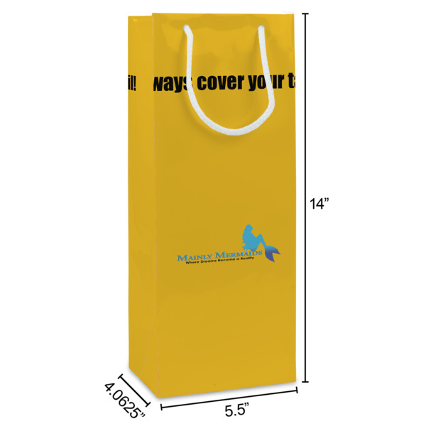 Custom Design - Wine Gift Bag - Dimensions