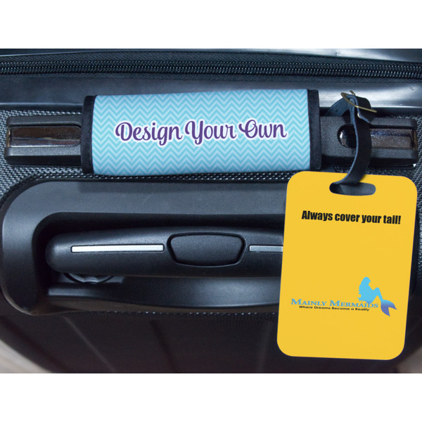 Custom Design - Metal Luggage Tag & Handle Wrap - In Context