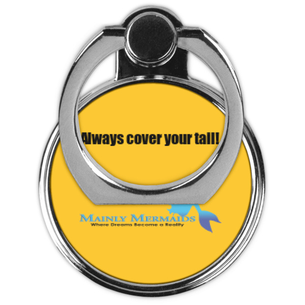 Custom Design - Cell Phone Ring Stand & Holder - Front (Collapsed)