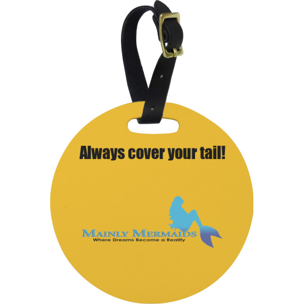 Custom Design Your Own Plastic Luggage Tag - Round