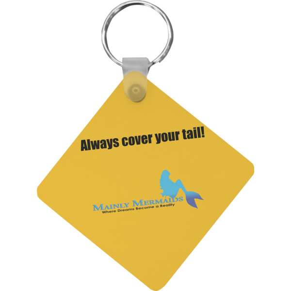 Custom Design Your Own Diamond Plastic Keychain