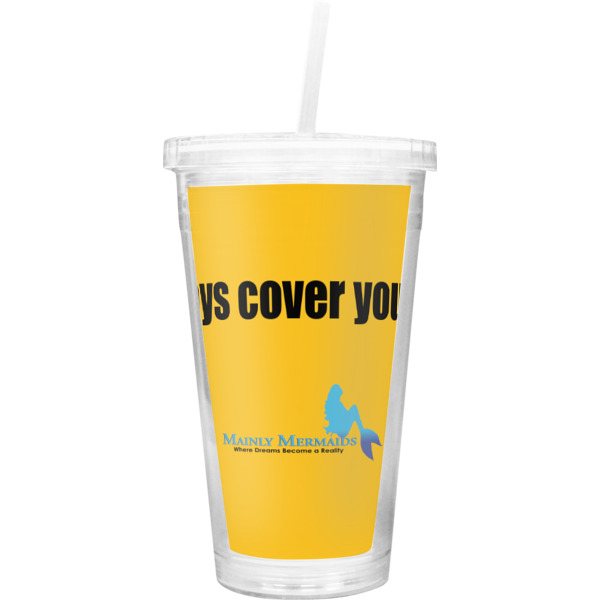 Custom Design Your Own Double Wall Tumbler with Straw