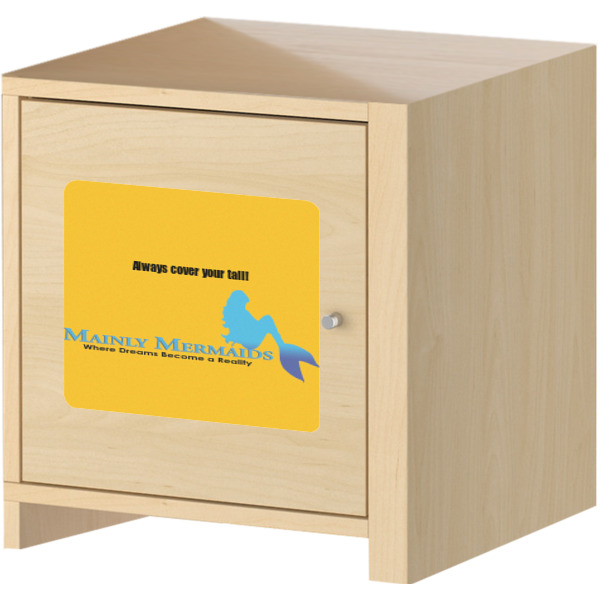 Custom Design - Square Wall Decal on Wooden Cabinet